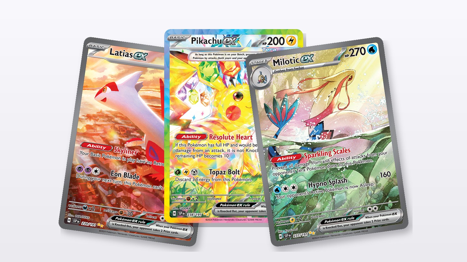 Pikachu official artwork - Surging Sparks Pokemon TCG