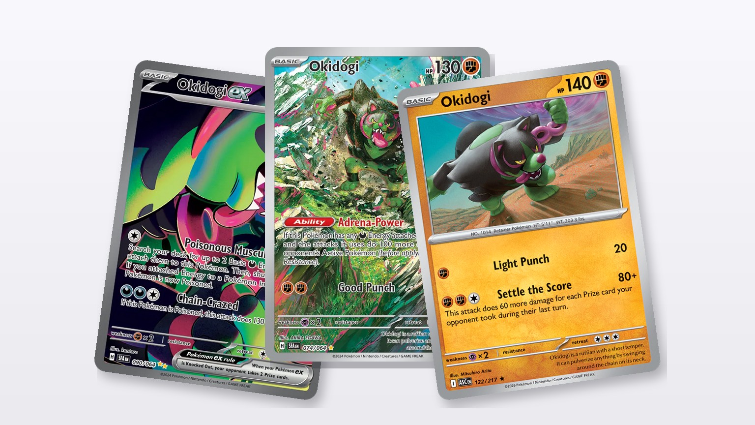 Featured image for Okidogi Won a 192-Player Event. Which Pokemon TCG Singles Move Next? using matching Pokemon card and product art