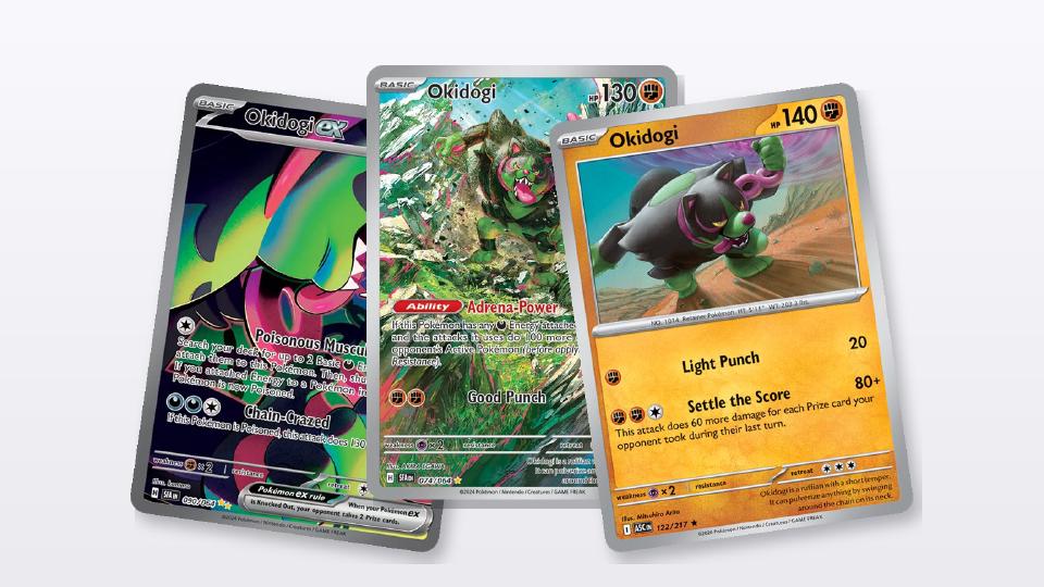 Featured image for Okidogi Won a 192-Player Event. Which Pokemon TCG Singles Move Next? using matching Pokemon card and product art